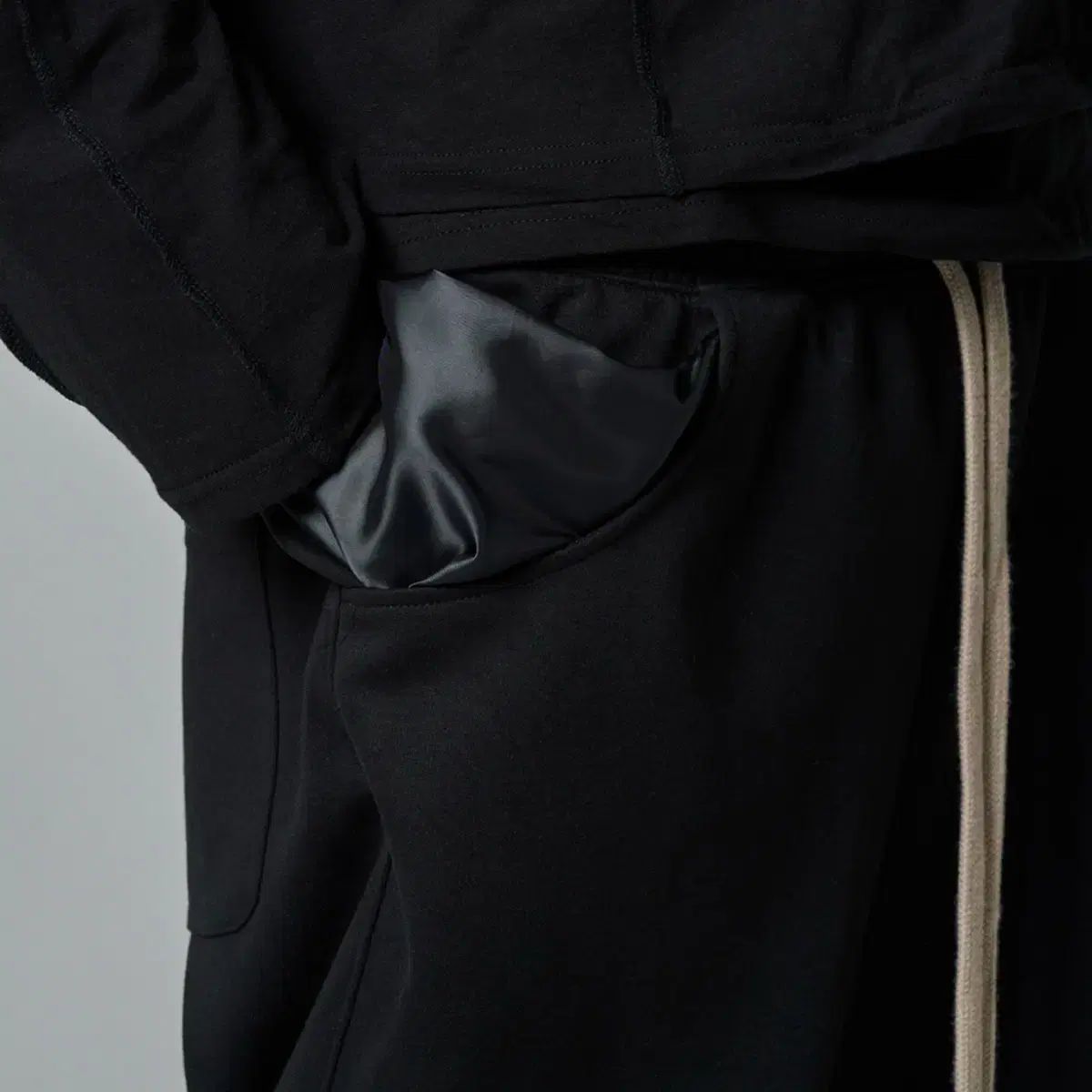  왑웍스 フ レイヤード スウェットパンツ ブラック ジョガーパンツ スウェットパンツ パンツ