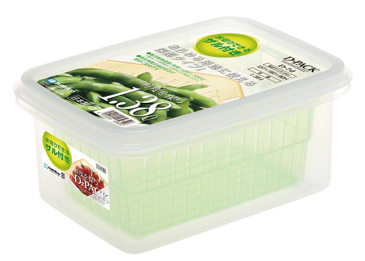 【人気商品】ザル付Dパック グリーン D-7d サンコープラスチック AZL8602