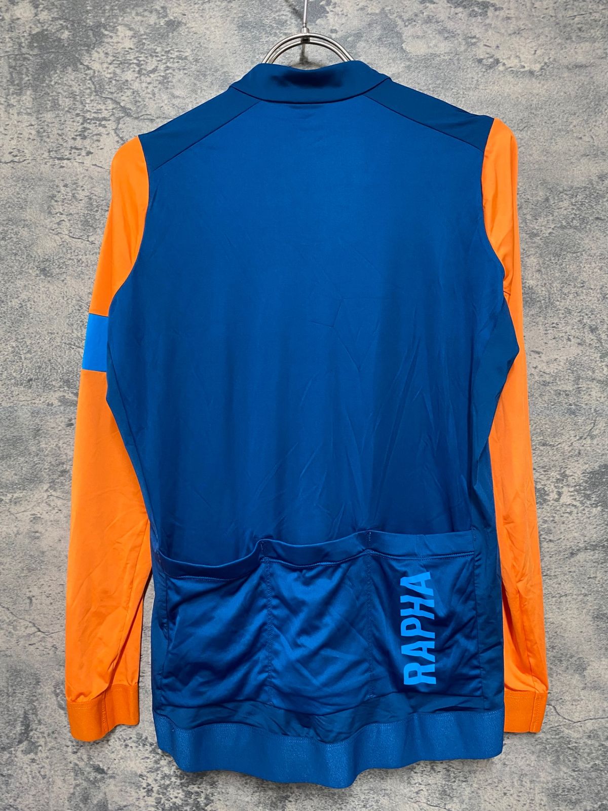 JM809 ラファ Rapha PRO TEAM LONG SLEEVE TRAINING JERSEY 長袖 サイクルジャージ 青 オレンジ L