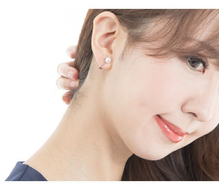 イヤリング パール 金属アレルギー 安心 シルバー シンプル 仕事 あこや真珠 アコヤ 定番 フォーマル 式典 かわいい 結婚式 冠婚葬祭 7.5-8mm 本真珠