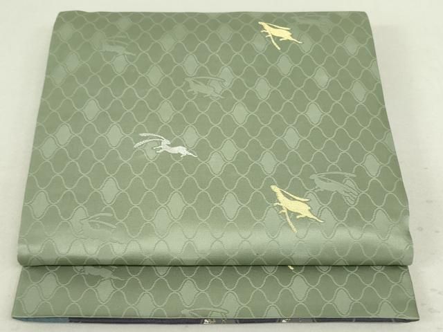 平和屋着物●両面　全通柄袋帯　粋翔小袖　網目舞桜文　金銀糸　正絹　逸品　DAAT7900ob 平和屋着物○両面 全通柄袋帯 粋翔小袖 網目舞桜文 金銀糸 正絹 逸品