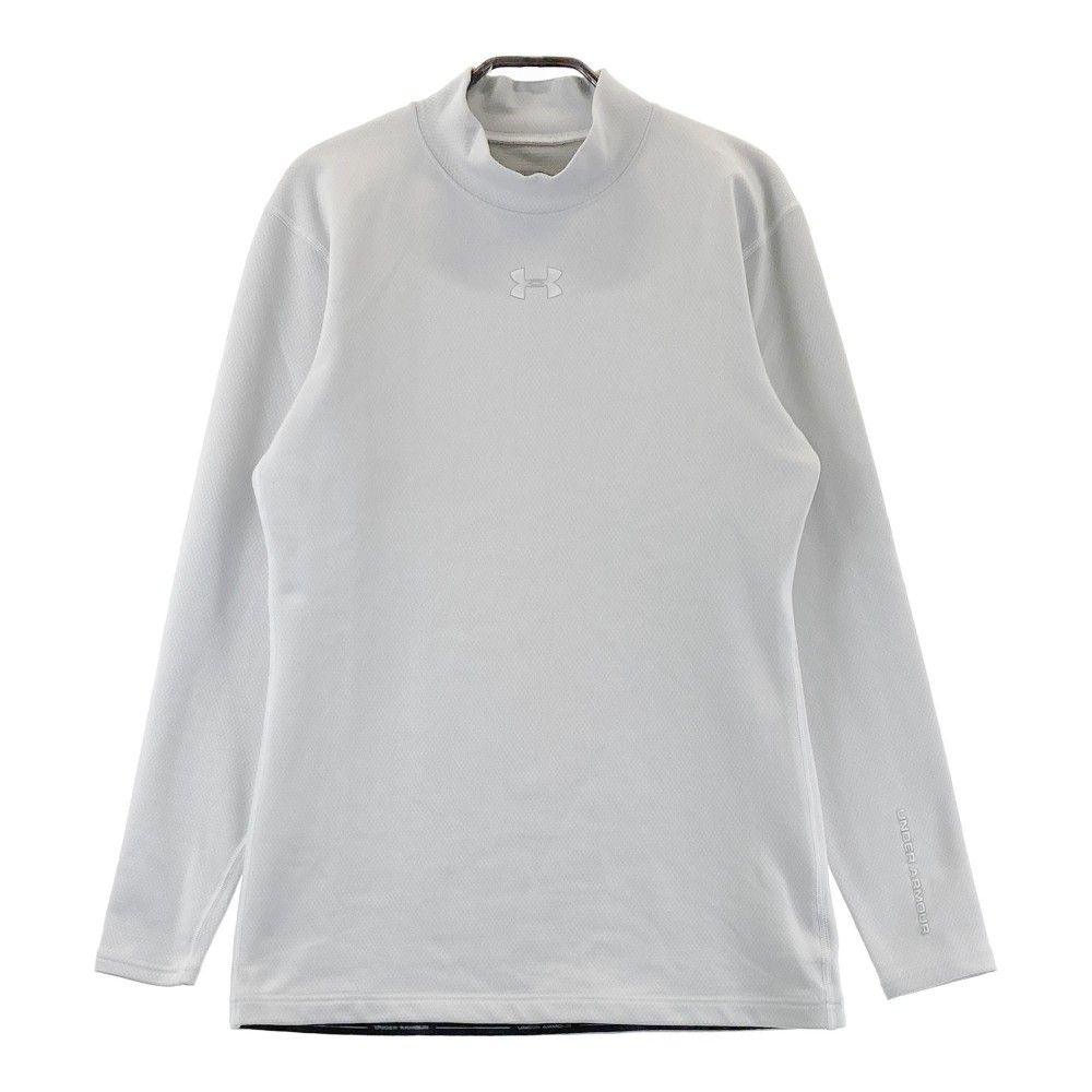 サイズ：XXL UNDER ARMOUR アンダーアーマー  ハイネック 長袖インナーTシャツ 総柄 グレー系 [240101355401]# ゴルフウェア メンズ ストスト