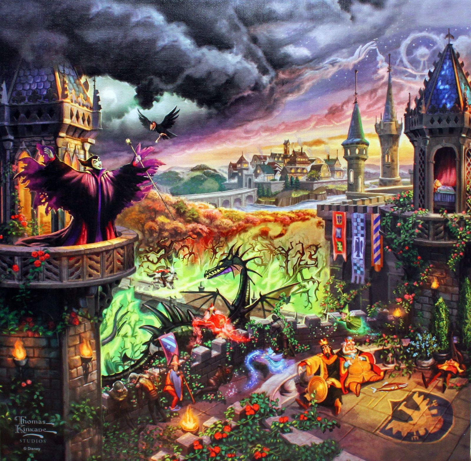 ディズニー/トーマス キンケード「マレフィセント」展示用フック付