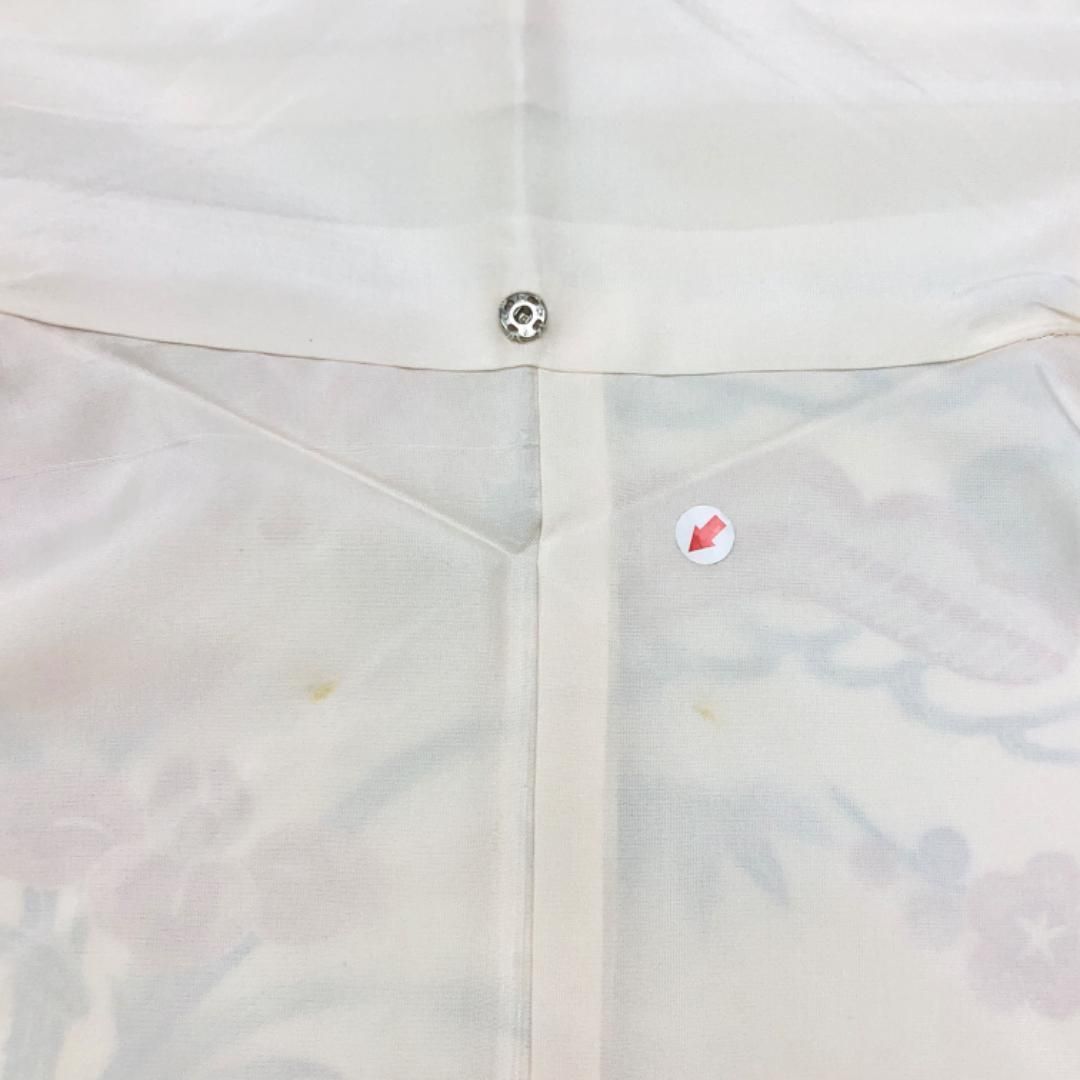 小紋 型染 松皮菱に花模様 練色 しつけ糸 K-5010 小紋 型染 松皮菱に花模様 練色 しつけ糸 K-5010 - メルカリ