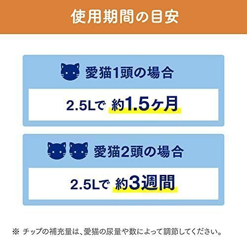 花王 ニャンとも清潔トイレ 脱臭・抗菌チップ 大きめの粒 2.5L×6個