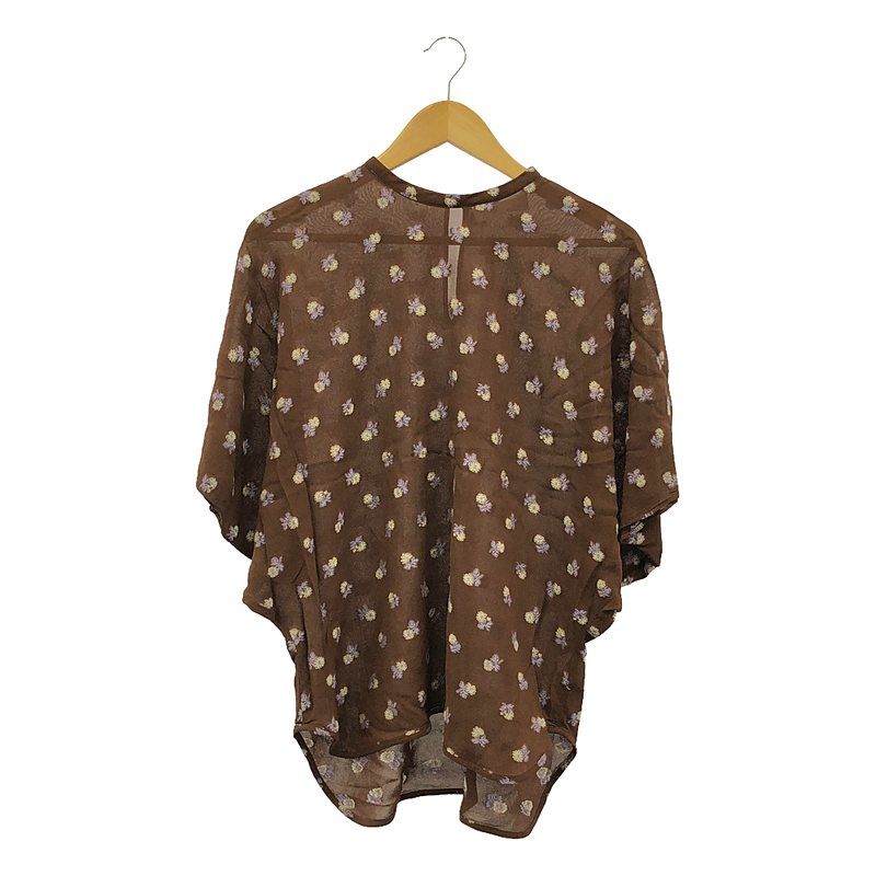 Mame Kurogouchi / マメクロゴウチ | Tunic With Small Flower Embroidery ブラウス | 1 | ブラウン/パープル/ベージュ | レディース Mame Kurogouchi / マメクロゴウチ | Tunic With Small Flower