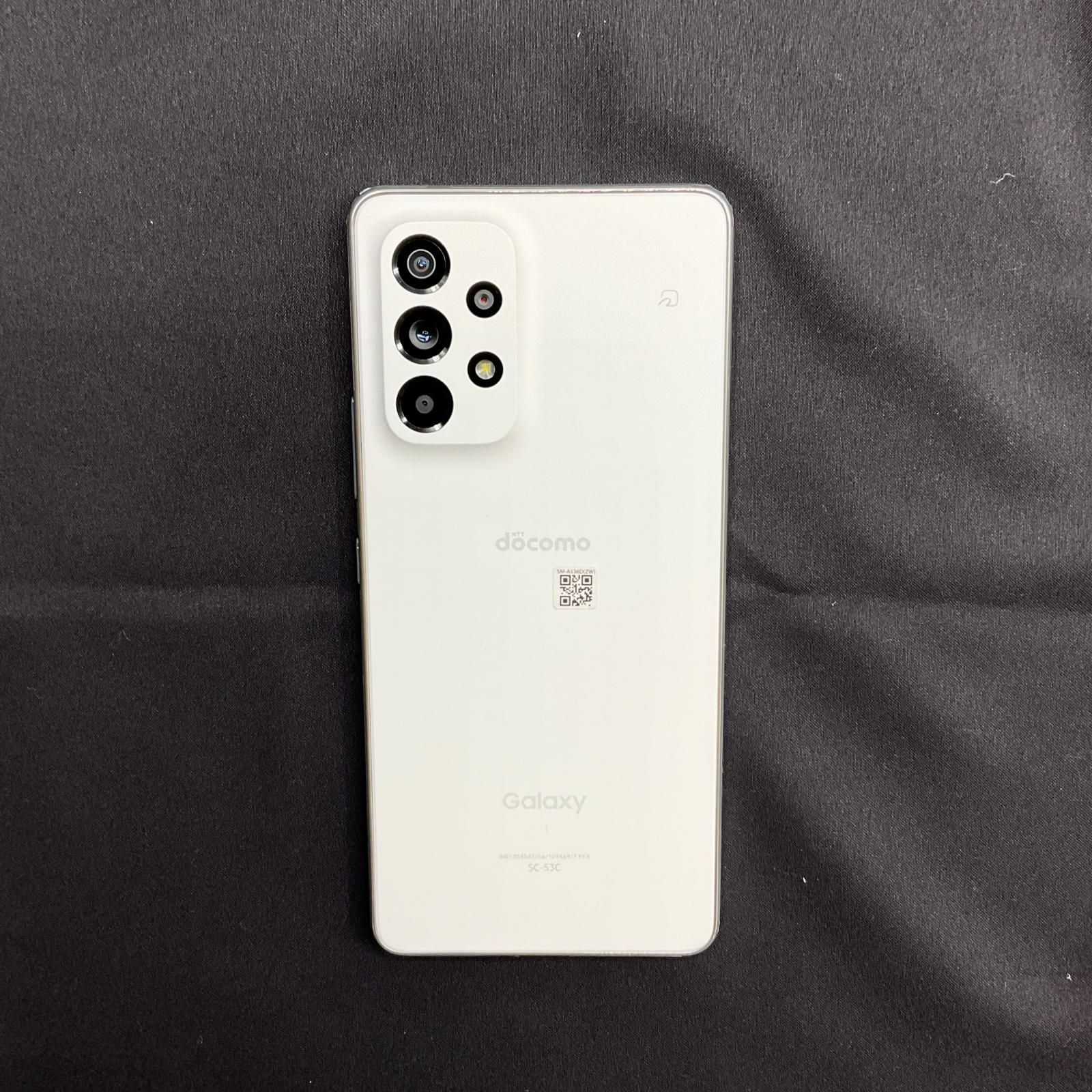 美品! Galaxy A53 docomo ホワイト 本体｜24時間以内発送 中古】Galaxy A53 5G 128GB オーサムホワイト SC-53C docomo SIMフリー