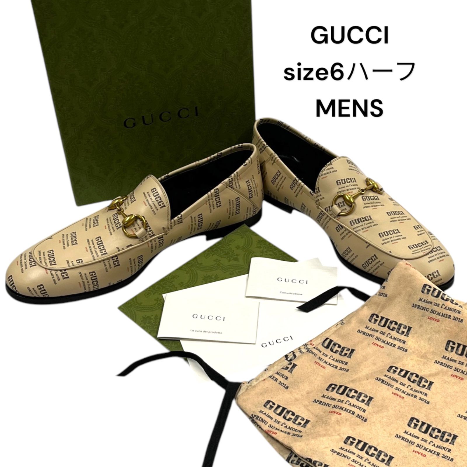 ○ 未使用 GUCCI グッチ フォースビット ローファー 革靴 ロゴ 靴