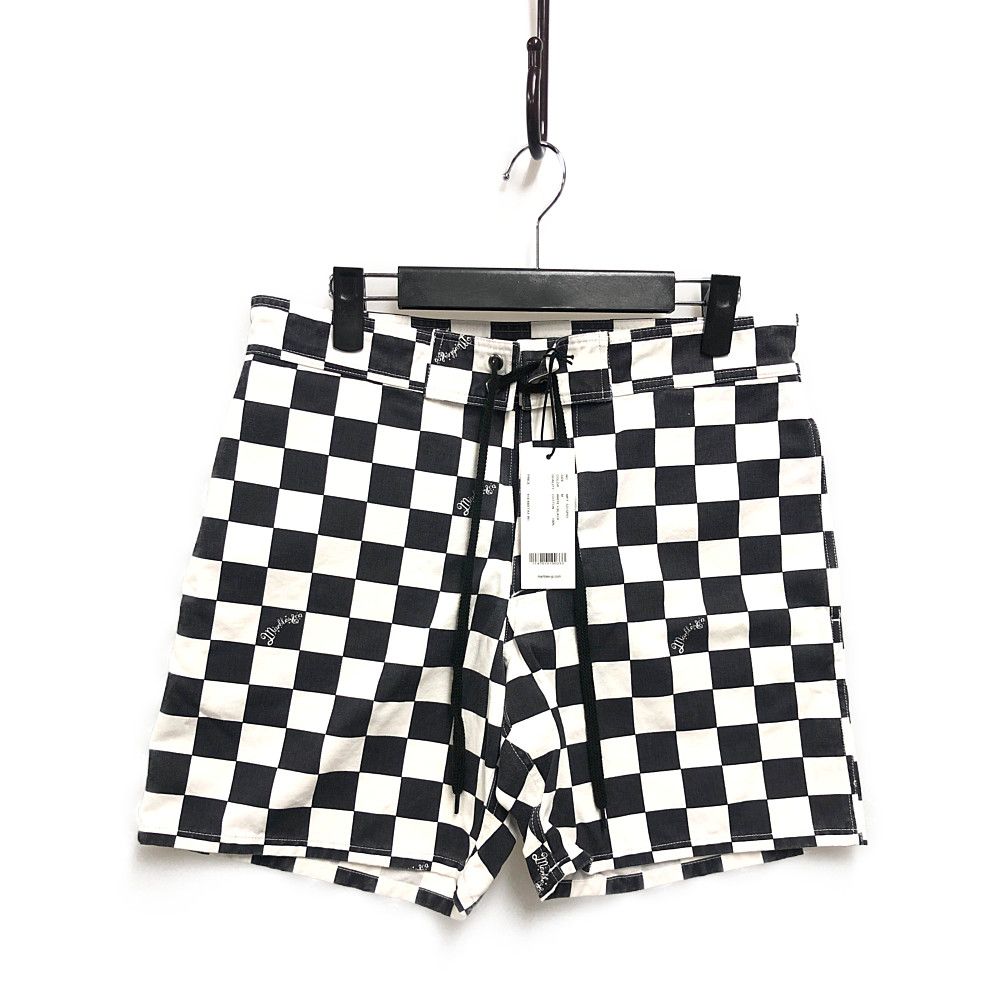 marbles & co. マーブルズ MPT-S21SP01 Walkway Checker Shorts チェッカー ショーツ ホワイト×ブラック  サイズM 正規品 / 32344