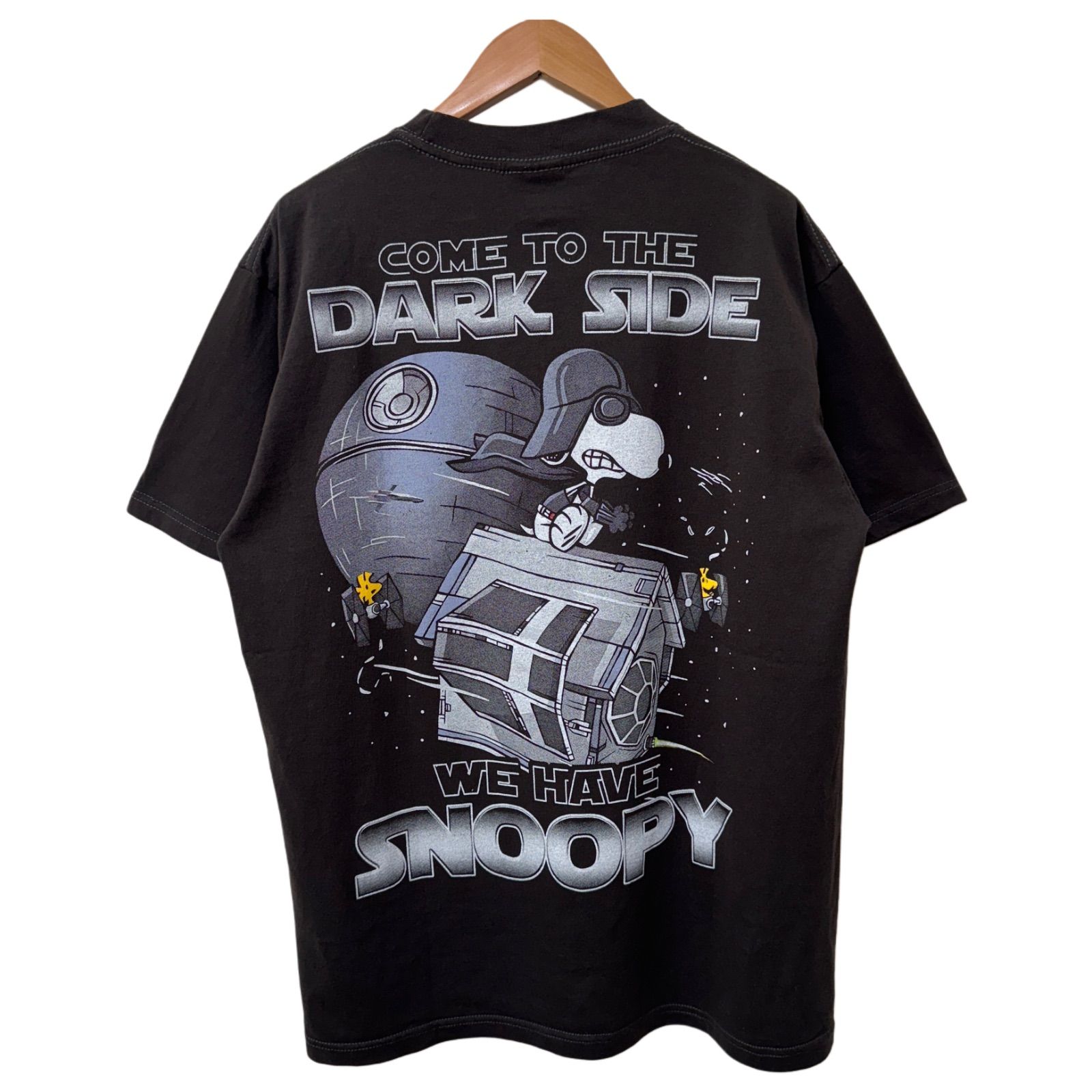 【サイズL】NIRVANA スヌーピー Tシャツ Hanesボディ スヌーピー Tシャツ Lサイズ ブラック ピーナッツ Snoopy スター