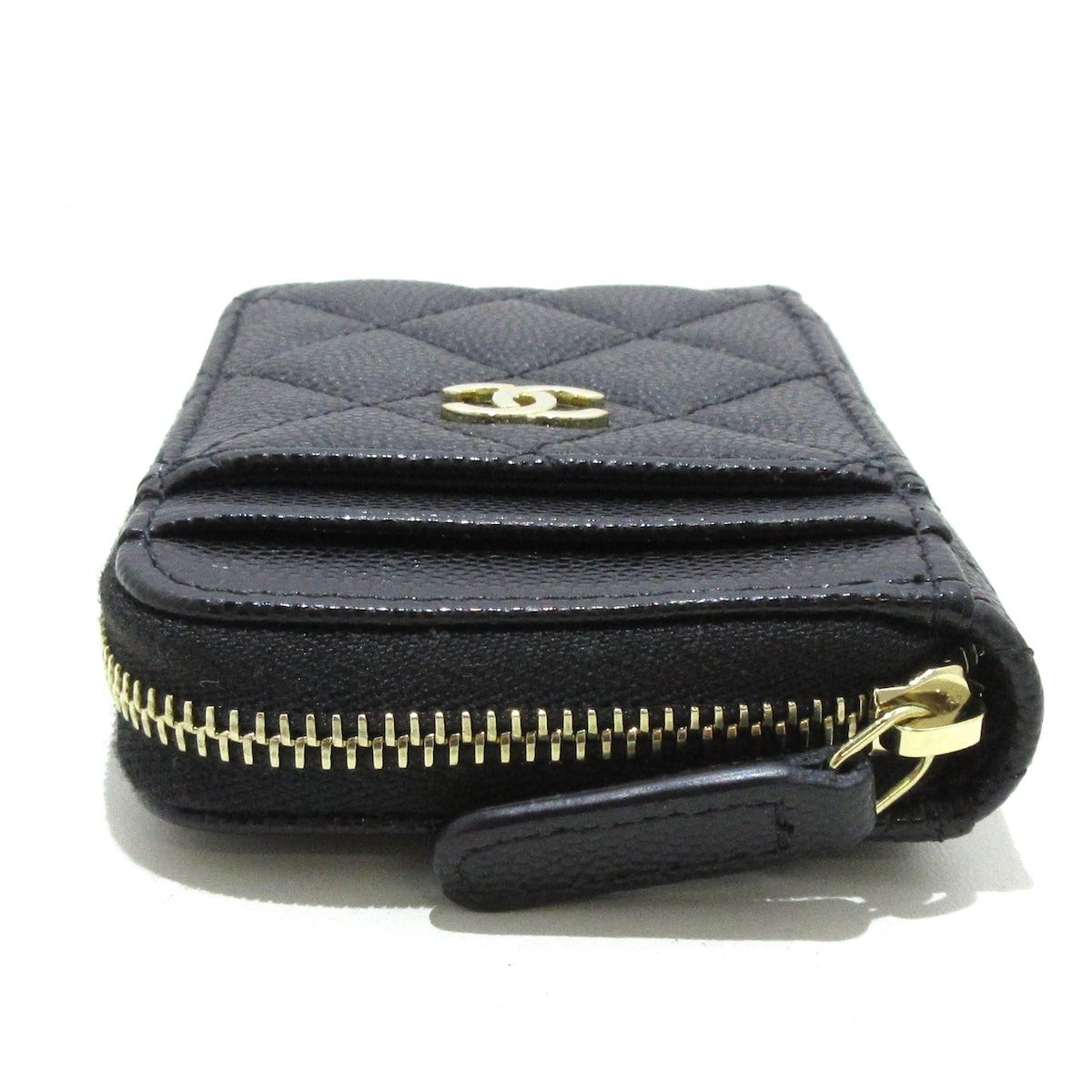 CHANEL(シャネル) コインケース美品 マトラッセ AP1650 黒 ゴールド