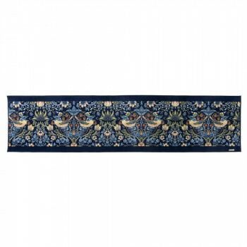 イチゴドロボウ インテリアマット 50×210cm FT1702A B ブルー