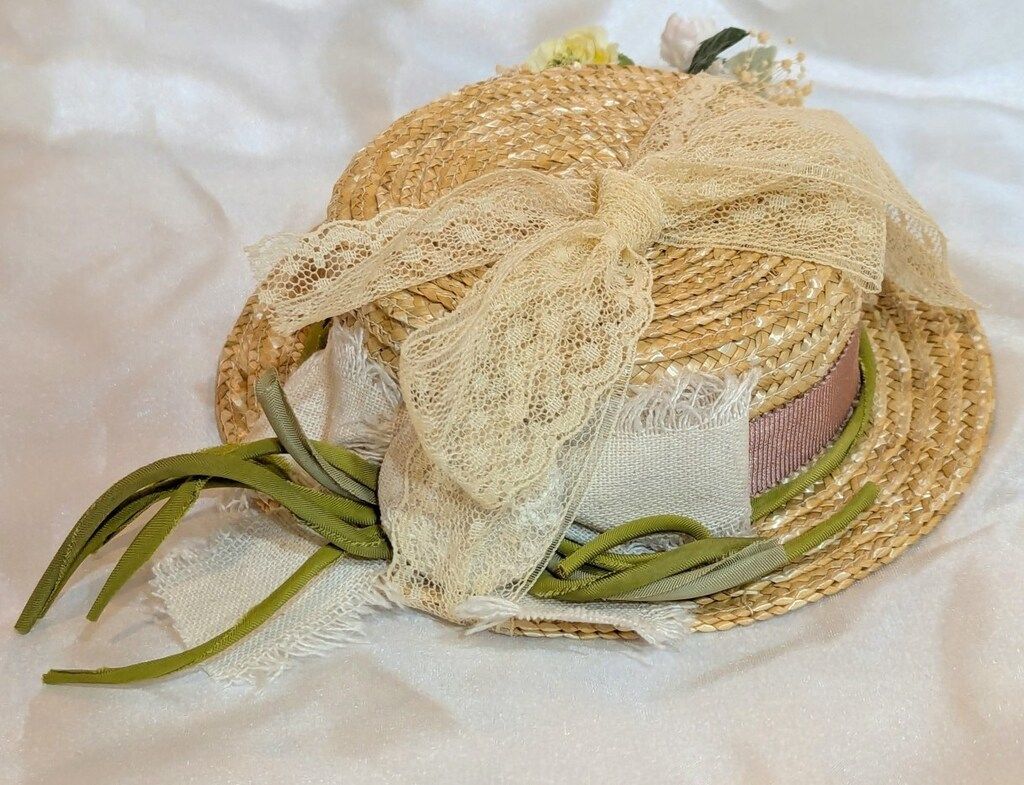 canotier MOMO ネオブライスサイズ 帽子 カンカン帽 花の飾り