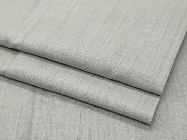 平和屋着物●本場結城紬 重要無形文化財 色無地 江戸鼠色 正絹 CAAY3200vf