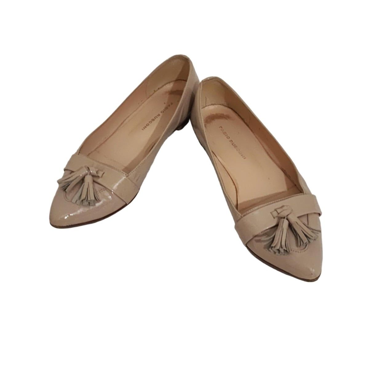 FABIO RUSCONI ファビオルスコーニ フラットシューズ 35 レディース - ベージュ アウトソール張替済|タッセル レザー