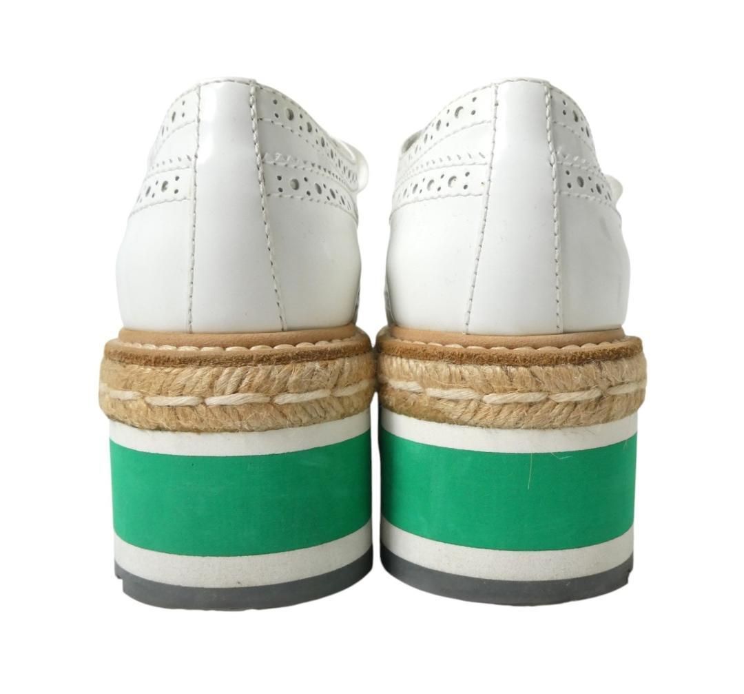 新品同様 PRADA プラダ サイズ34.5 約21.5㎝ レザー ウイングチップ