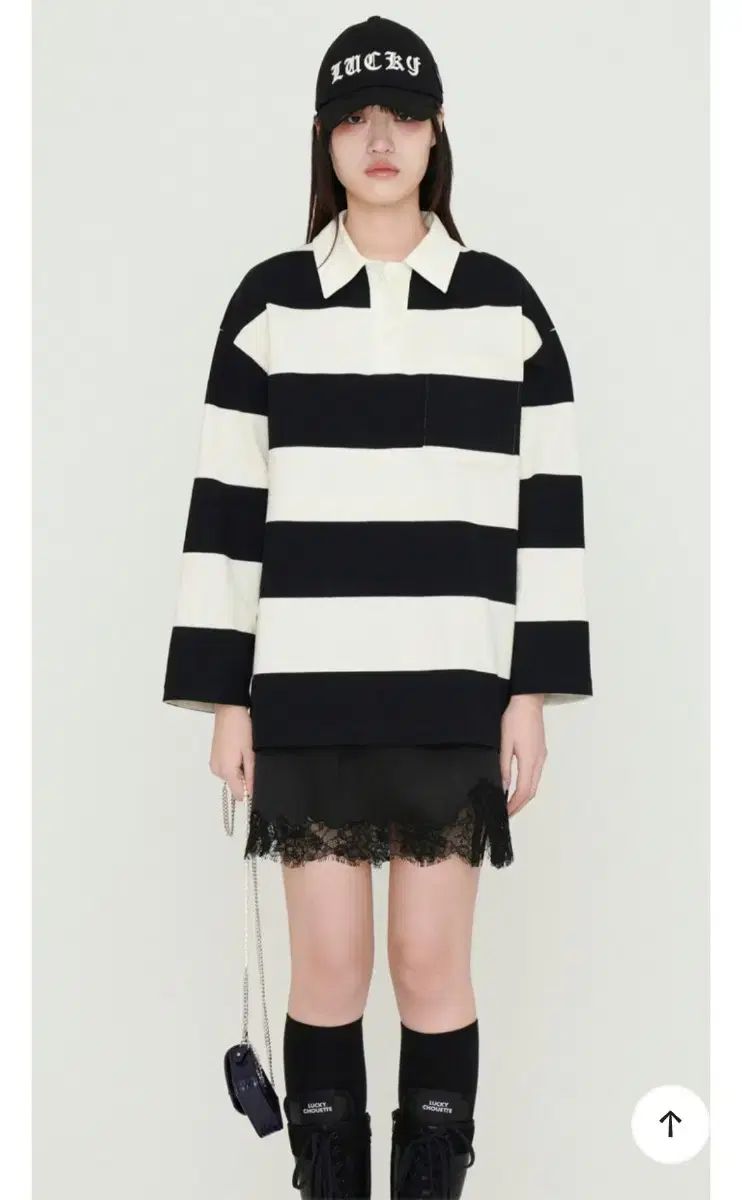 ラッキーシュエトゥ ストライプ カラーTシャツ 36サイズ