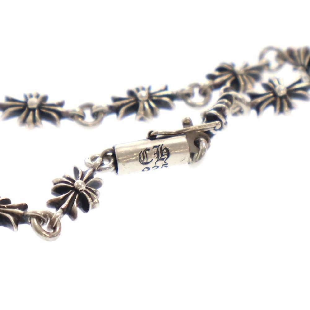 クロムハーツ Chrome Hearts TNY E CH PLS SAP/タイニーECHプラス サイズ:11LINK PAVEサファイア/シルバーブレスレット 中古 OS06