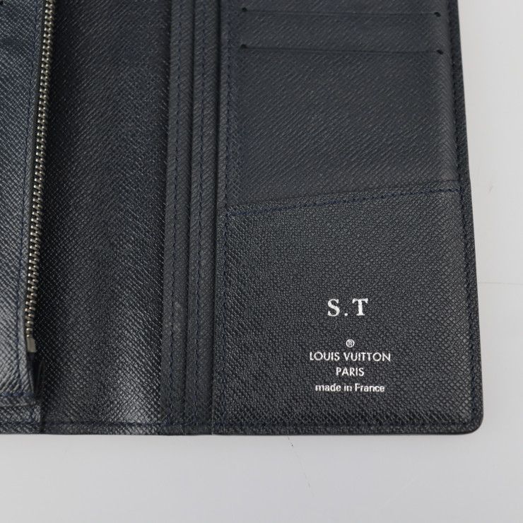 LOUIS VUITTON ルイ ヴィトン ポルトフォイユ ブラザ 二つ折り財布 M32572 タイガ アルドワーズ ブラック系 シルバー金具 長財布 ビトン 【本物保証】
