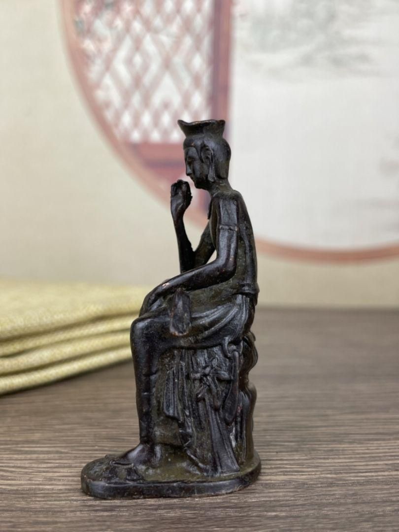 仏教美術　古銅鍍金　弥勒菩薩像　仏像　置物　D　R3324 仏教美術 古銅鍍金 弥勒菩薩像 仏像 置物 D R3324