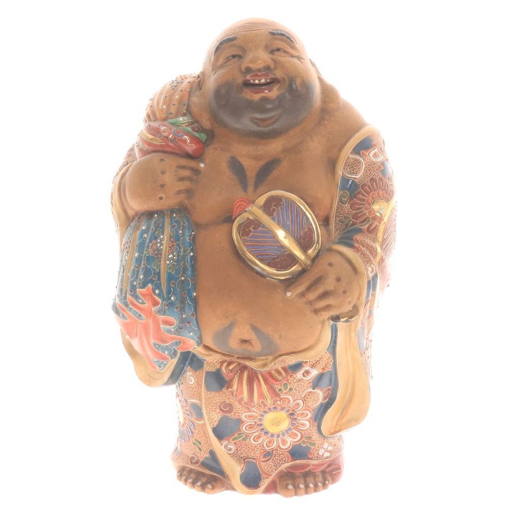 ⭐遺品少数 江戸時代 再興九谷焼 五彩手 布袋像 仏像 置物飾り 縁起物骨董品 ⭐遺品少数 江戸時代 再興九谷焼 五彩手 布袋像 仏像 置物飾り