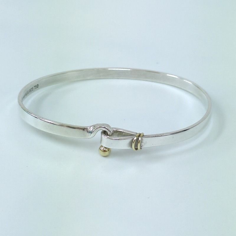 TIFFANY ティファニー フックアンドアイ コンビ バングル SV925 750