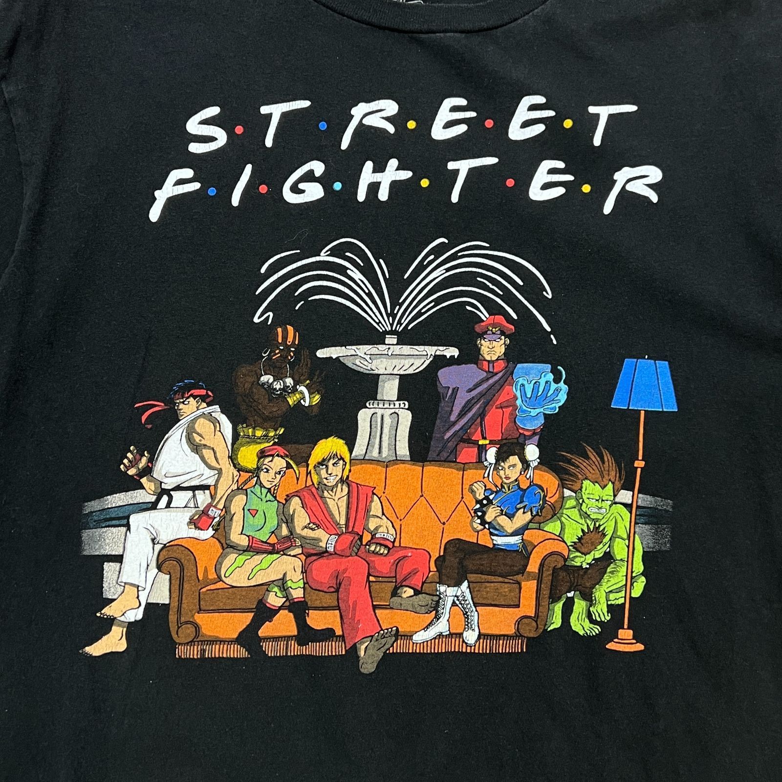 激レア STREET FIGHTER ストリートファイター フレンズパロディ 格闘ゲーム プリントTシャツ 古着 ブラック L - メルカリ