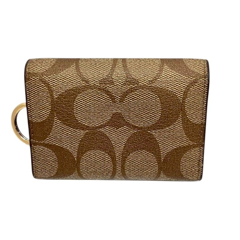 COACH コーチ キーケース F77998 鍵入れ シグネチャー ベージュ JA-24223
