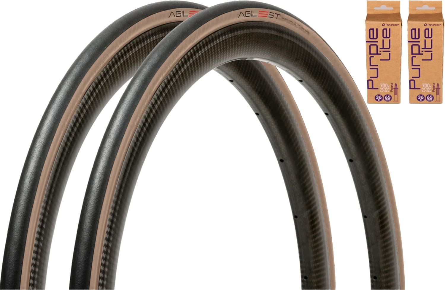 Panaracer AGILEST 700×25Cクリンチャー 黒/アンバー2本 パナレーサー