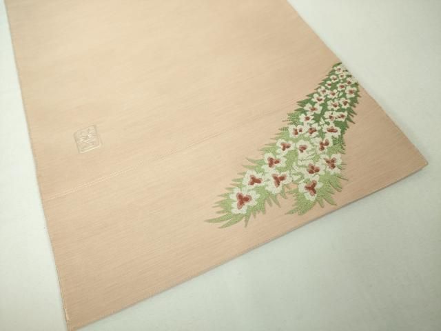 平和屋本店□極上 手織綴れ 山鹿清華 中国三大刺繍 総相良刺繍 総刺繍