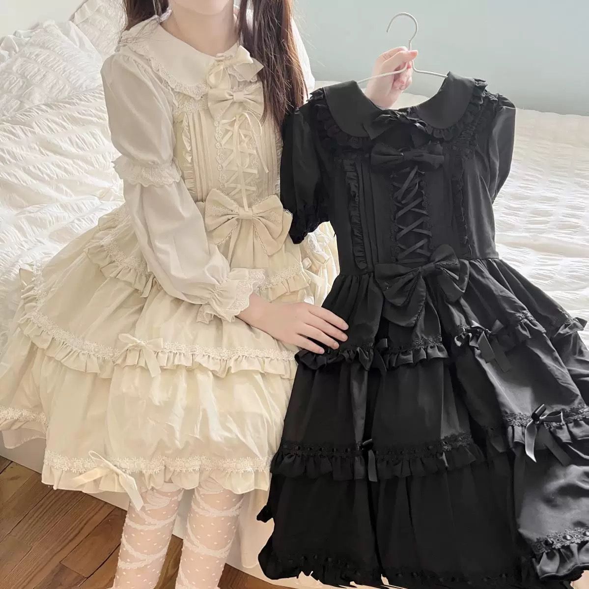 ロリータ ゴスロリ ジャンパースカート 姫系 JSK黒ロリ Lolita