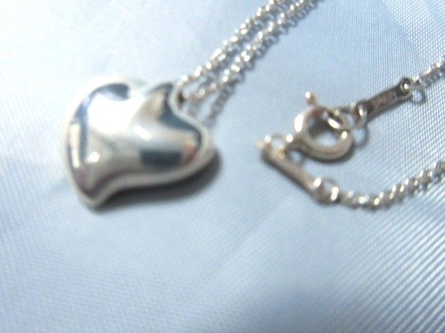 美品 TIFFANY & CO. ティファニー フルハート カーブド ハート ボリューム ハート ペンダント ネックレス シルバー925