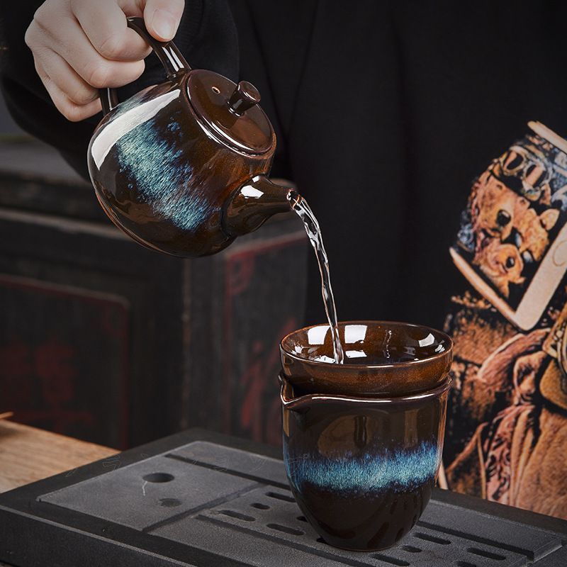 【茶道具】建盞（小天目茶碗）12件 茶碗 主人杯 天目茶碗 建盞（ けんさん）油滴茶杯 小茶杯 曜 変