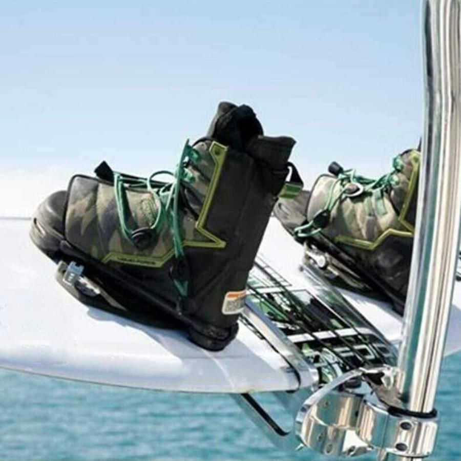 ボート用ニーボードラックウェイクボードタワーラックシルバーアルミニウムウォータースキーボードホルダークイックリリース調整 な角度のサーフボー HRDEVELOPMENT_JP