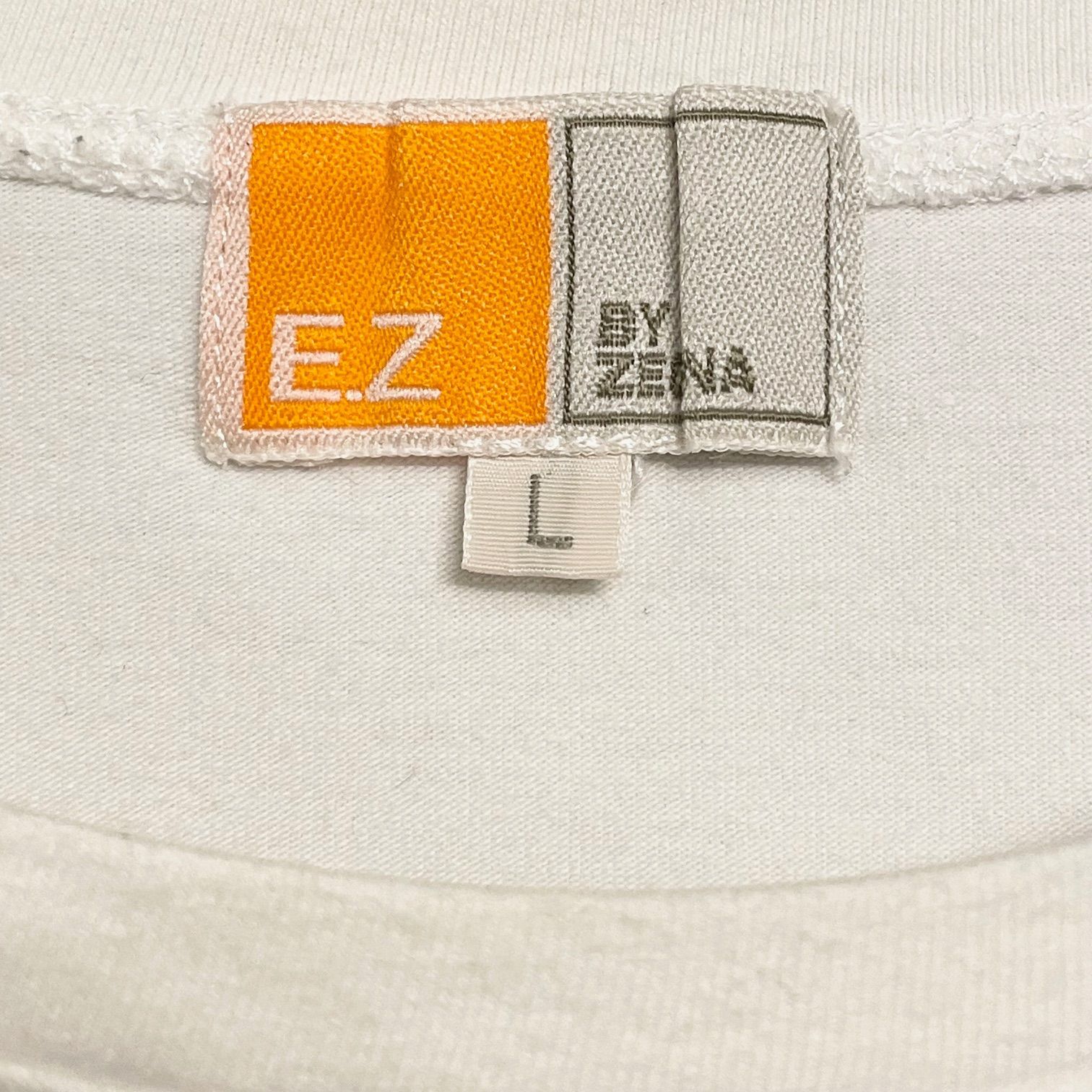 EZ BY ZEGNA クルーネックニットTシャツ ホワイト Lサイズ