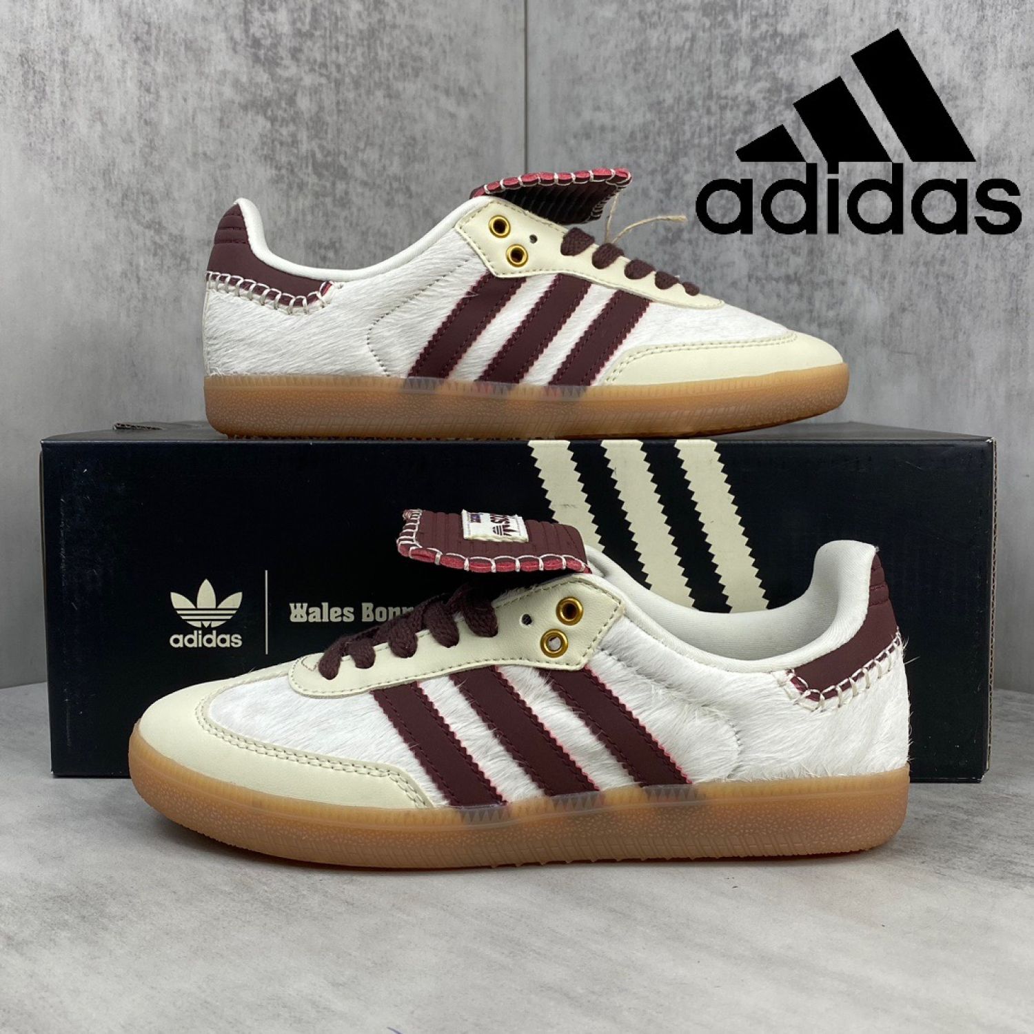 新品未使用アディダス\Adidas Samba Pony Tonal x Wales Bonner ie0586 アディダス ウェールズボナースニーカー メンズ レディース ローカット男女兼用   【並行輸入品】