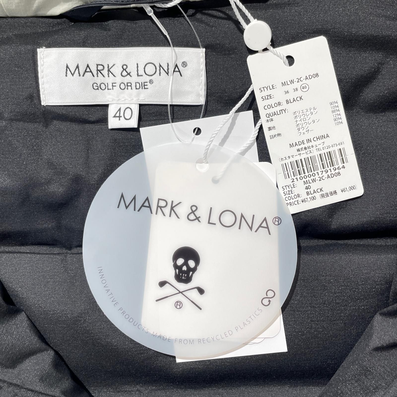 レディース マークアンドロナ MARK-LONA ダウンベスト 40 L 黒系 ブラック ダブルジップ フード付き カモフラ LLC-HASEGAWATOSO_COM