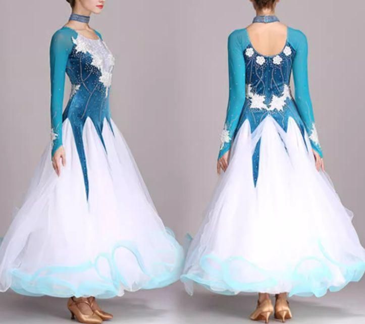 オーダーメイド 刺繍 前ファスナー 社交ダンス衣装スタンダードドレス TID オーダーメイド 刺繍 前ファスナー 社交ダンス衣装スタンダードドレス TID