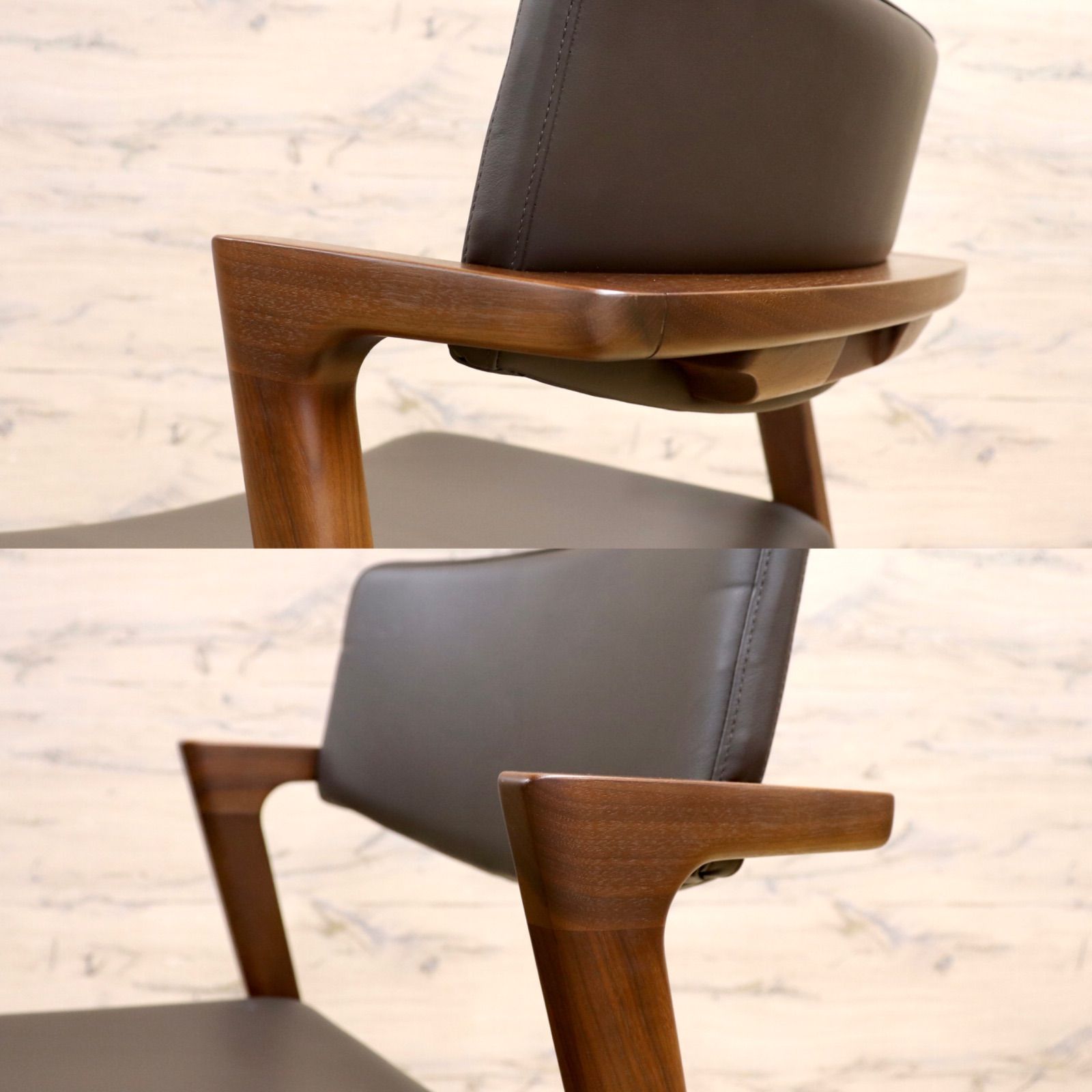 ワイドアームレスチェア ダイニングチェア