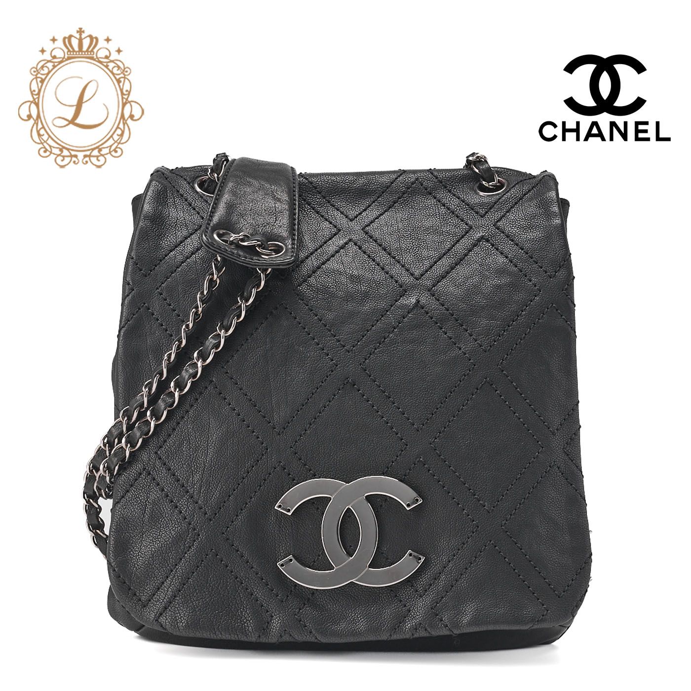 CHANEL シャネル チェーンショルダー マトラッセ ワイルドステッチ 