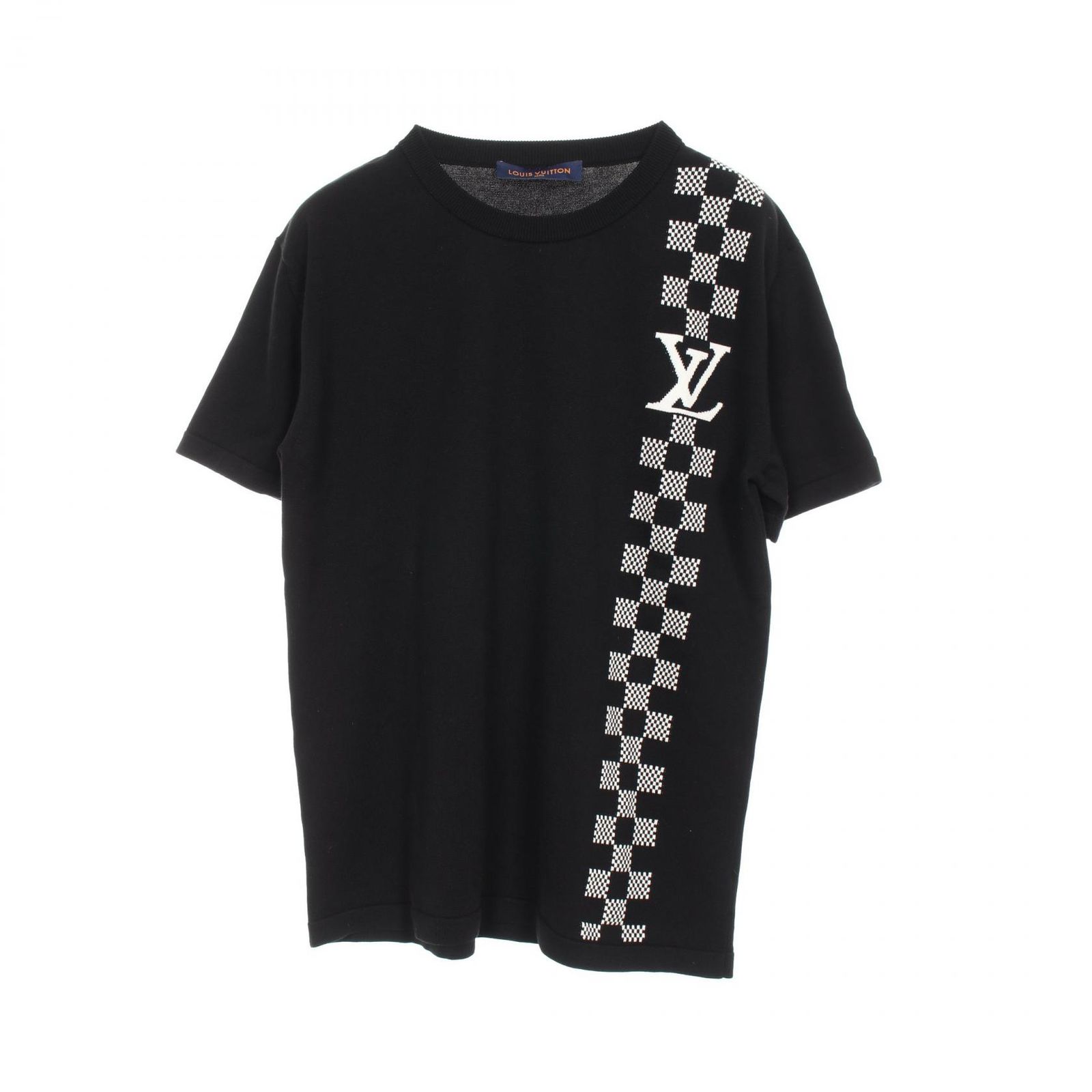 ルイ ヴィトン LOUIS VUITTON カットソー ダミエストライプ ジャガード RM211 ZLW HKN86W コットン Tシャツ メンズ Used A