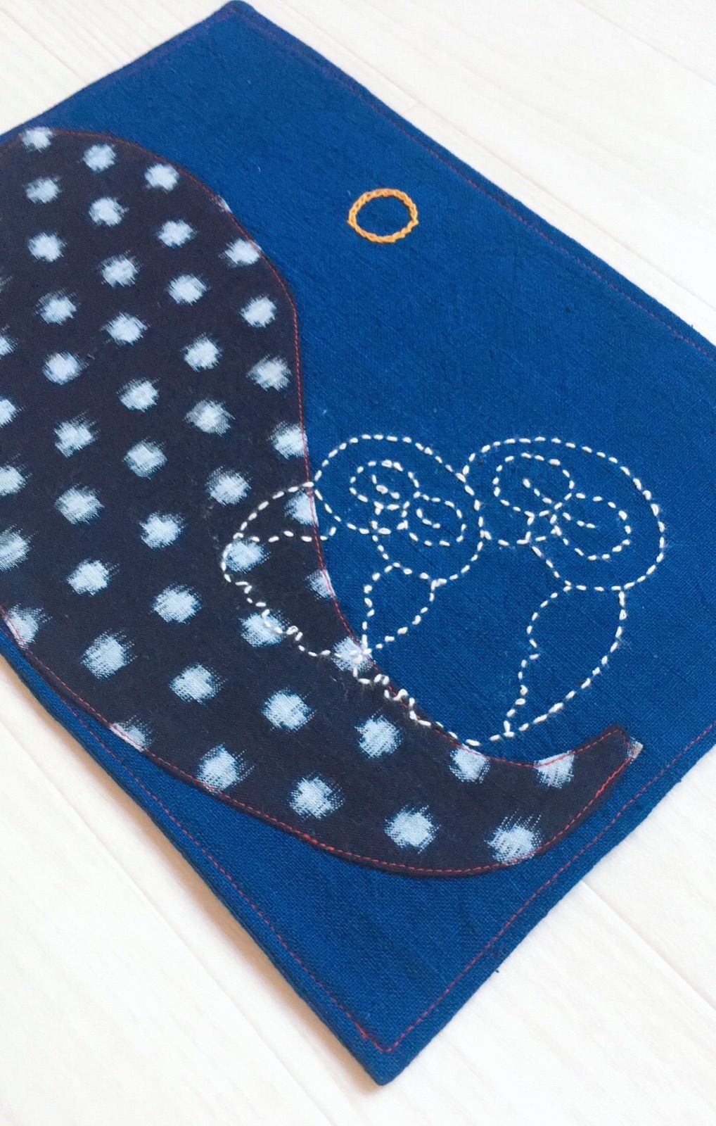 古布絣刺し子マット 古布 刺し子 ランチョンマット 藍染め 縞木綿 型染め 絣 - メルカリ