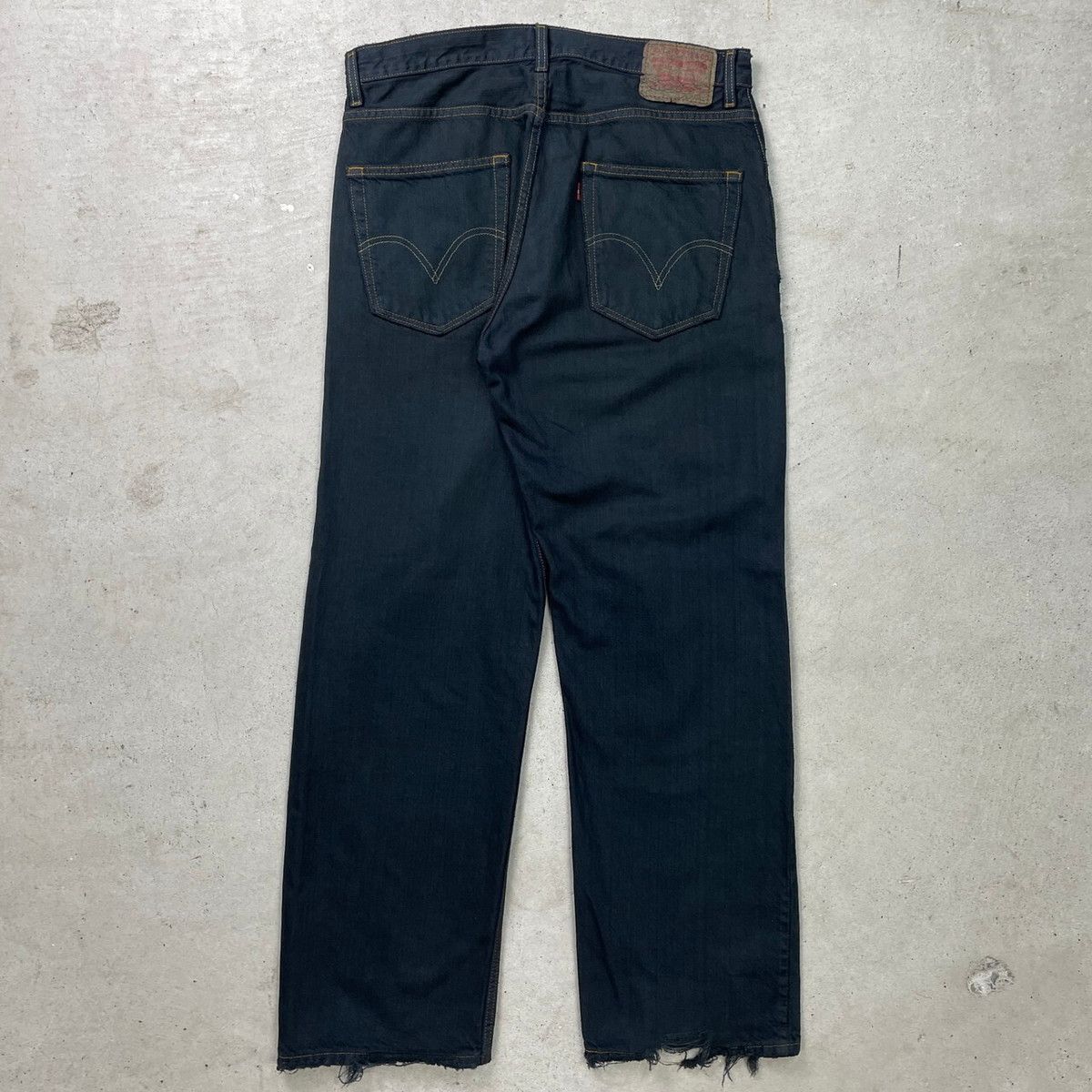 Levi's リーバイス 569 ブラックデニムパンツ ルーズストレート 後染め