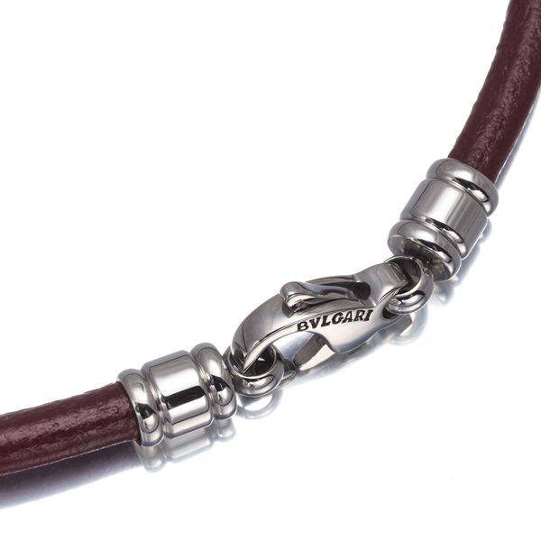 ブルガリ ネックレス チョーカー 38cm レザー #171370 - メルカリ