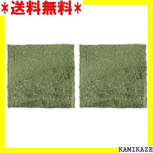 ☆ LEDMOMO 2個の人工草パッチ人工芝敷物おしっこパ 水槽の装飾緑 834