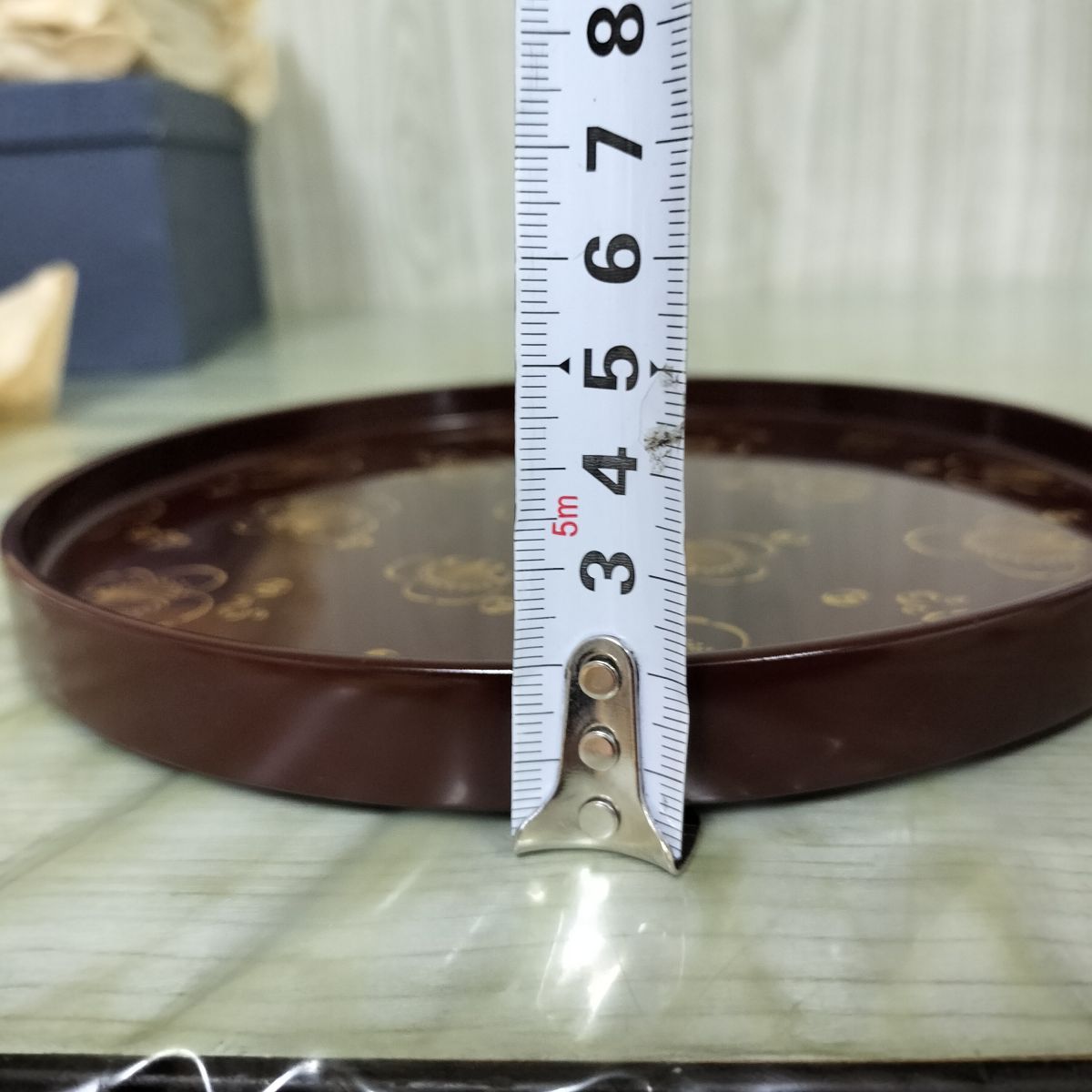輪島塗り　丸盆22cm Amazon｜輪島塗 丸盆 9寸 溜 WA6-6｜トレイ・盆 オンライン通販