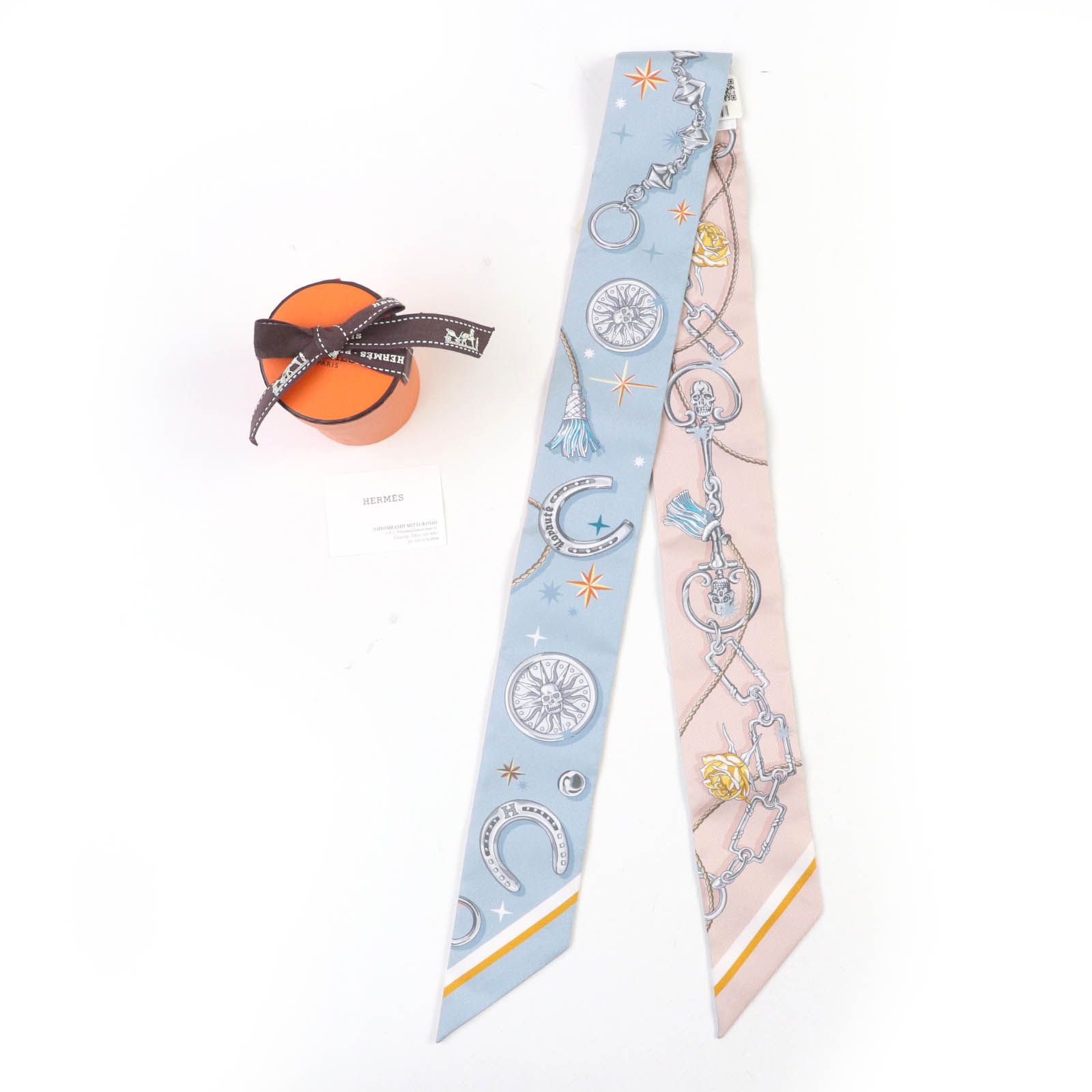 エルメス　ツイリー　セ・ラ・フェット エルメス ツイリー セラフェット シルク カーキフォンセ