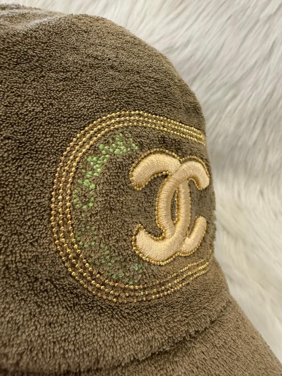 【CHANEL】シャネル ココビーチCAP パイル生地 CHANEL - 値下げ！新品未使用 シャネル ロゴキャップ ココビーチ