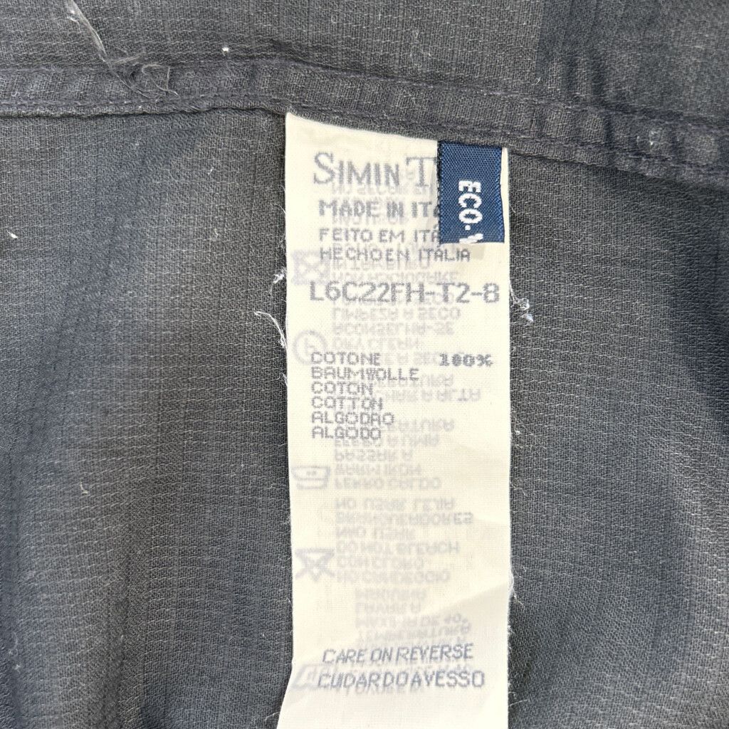 イタリア製 ARMANI JEANS アルマーニ ジーンズ ボタンダウン 長袖シャツ ブラック (メンズ M) 中古 古着 R1591