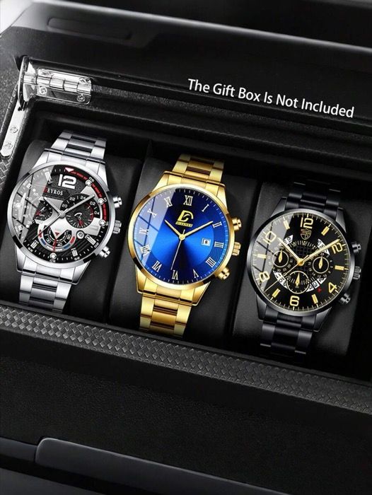 腕時計 メンズ セット メンズファッション クォーツ 腕時計 3点セット カジュアルスタイル